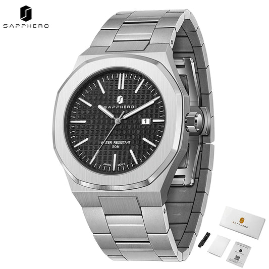 SAPPHERO Men's Watches Classic Business Watches Stainless Steel Watches High-end Clocks Imported Movements Sports Wristwatch