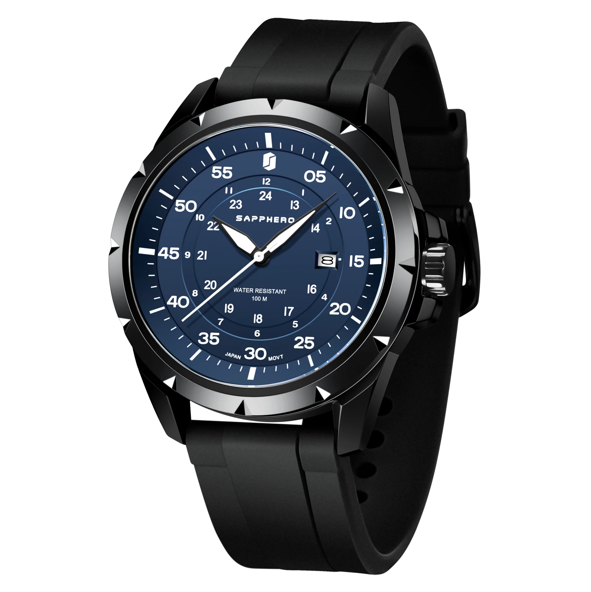 SAPPHERO Men Watch Luxury Quartz Clock 50M Waterproof Imported Movement Stainless Steel Watch Men's Gift Wristwatch
