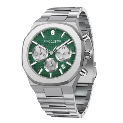 SAPPHERO Men's watch Stainless steel Waterproof men's watch Chronograph Business men's watch best gift clock
