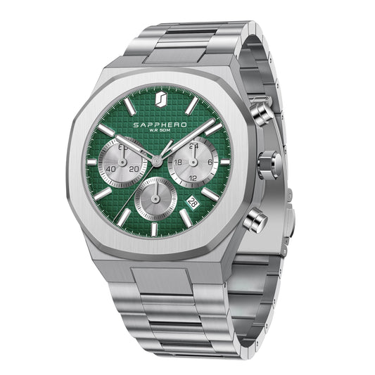 SAPPHERO Men's watch Stainless steel Waterproof men's watch Chronograph Business men's watch best gift clock