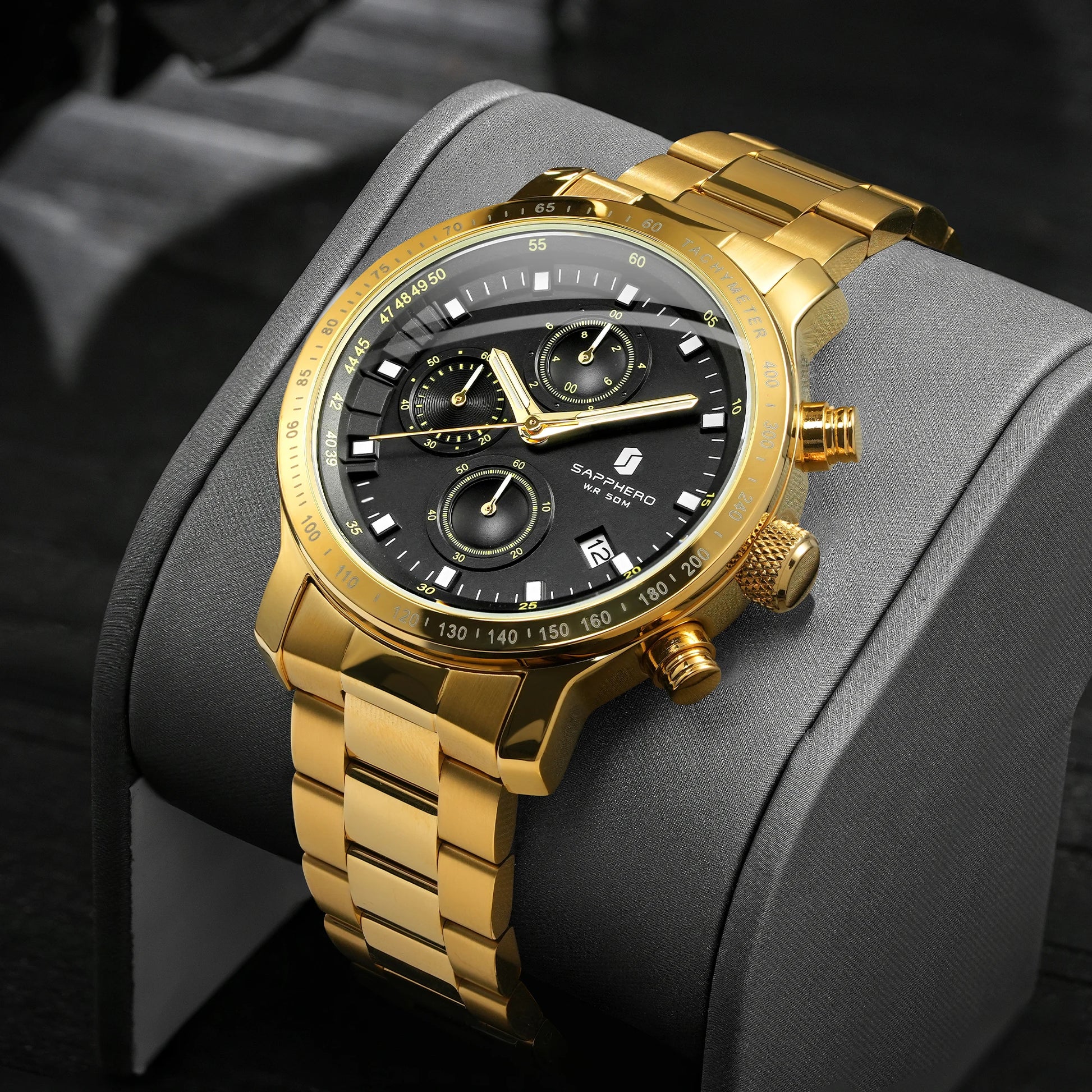 SAPPHERO Business Watch  Date Men's Wristwatch Simple Stainless Steel Watches 50m Waterproof Clock 2025 New Fashion Men's Gifts