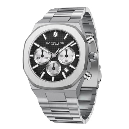 SAPPHERO Men's watch Stainless steel Waterproof men's watch Chronograph Business men's watch best gift clock