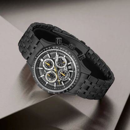 SAPPHERO Fashion Men Watch Mechanical Style Quartz Watch 50M Waterproof Clock Date Chronograph Watch  Gift Watch For Men