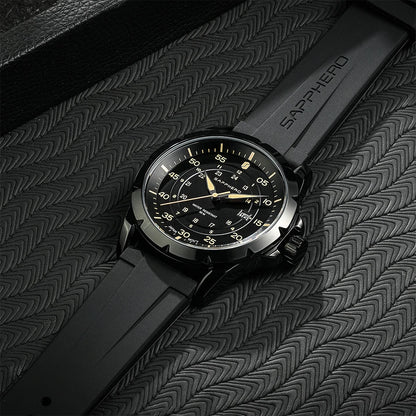 SAPPHERO Men Watch Luxury Quartz Clock 50M Waterproof Imported Movement Stainless Steel Watch Men's Gift Wristwatch