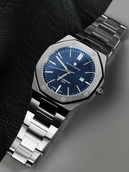 SAPPHERO Men's Business Stainless Steel Watch For Men Seiko Movement Classic Design Charming Men's Gift Waterproof Wrist Watch