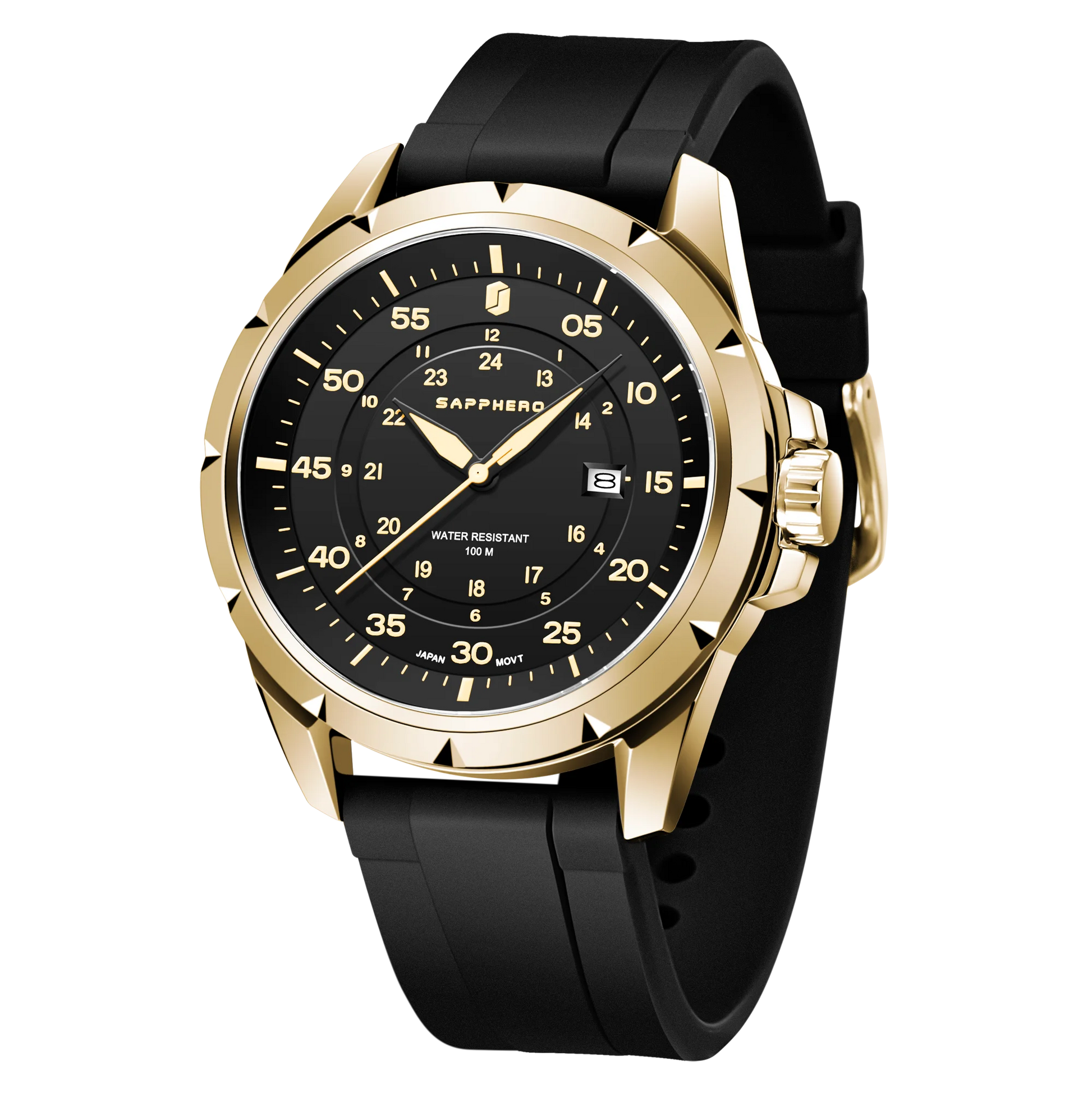 SAPPHERO Men Watch Luxury Quartz Clock 50M Waterproof Imported Movement Stainless Steel Watch Men's Gift Wristwatch