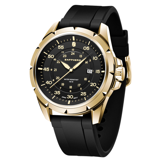 SAPPHERO Men Watch Luxury Quartz Clock 50M Waterproof Imported Movement Stainless Steel Watch Men's Gift Wristwatch