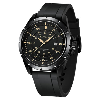 SAPPHERO Men Watch Luxury Quartz Clock 50M Waterproof Imported Movement Stainless Steel Watch Men's Gift Wristwatch