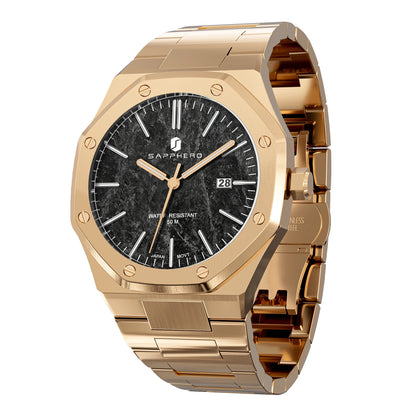 SAPPHERO Men's Business Stainless Steel Watch For Men Seiko Movement Classic Design Charming Men's Gift Waterproof Wrist Watch