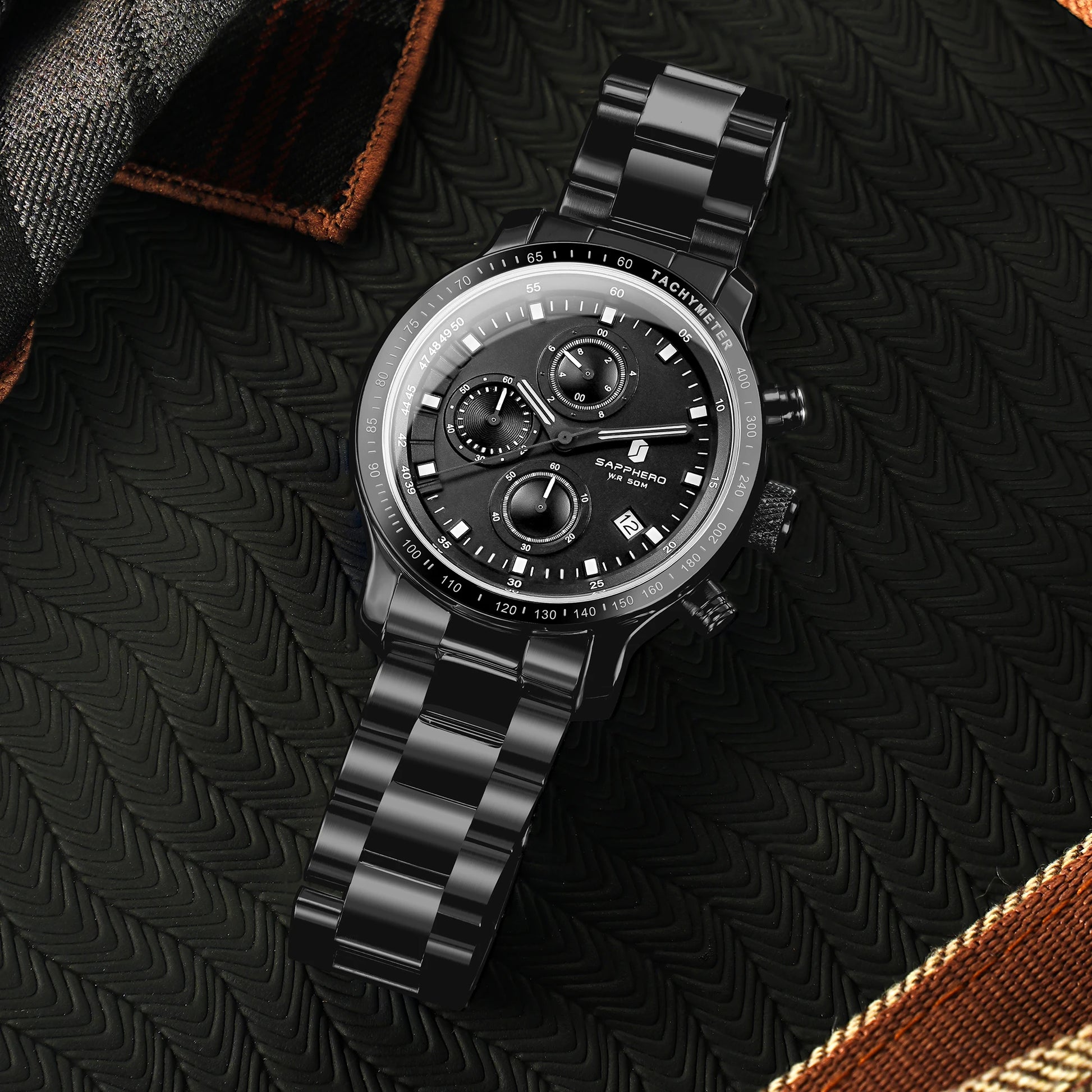 SAPPHERO Business Watch  Date Men's Wristwatch Simple Stainless Steel Watches 50m Waterproof Clock 2025 New Fashion Men's Gifts