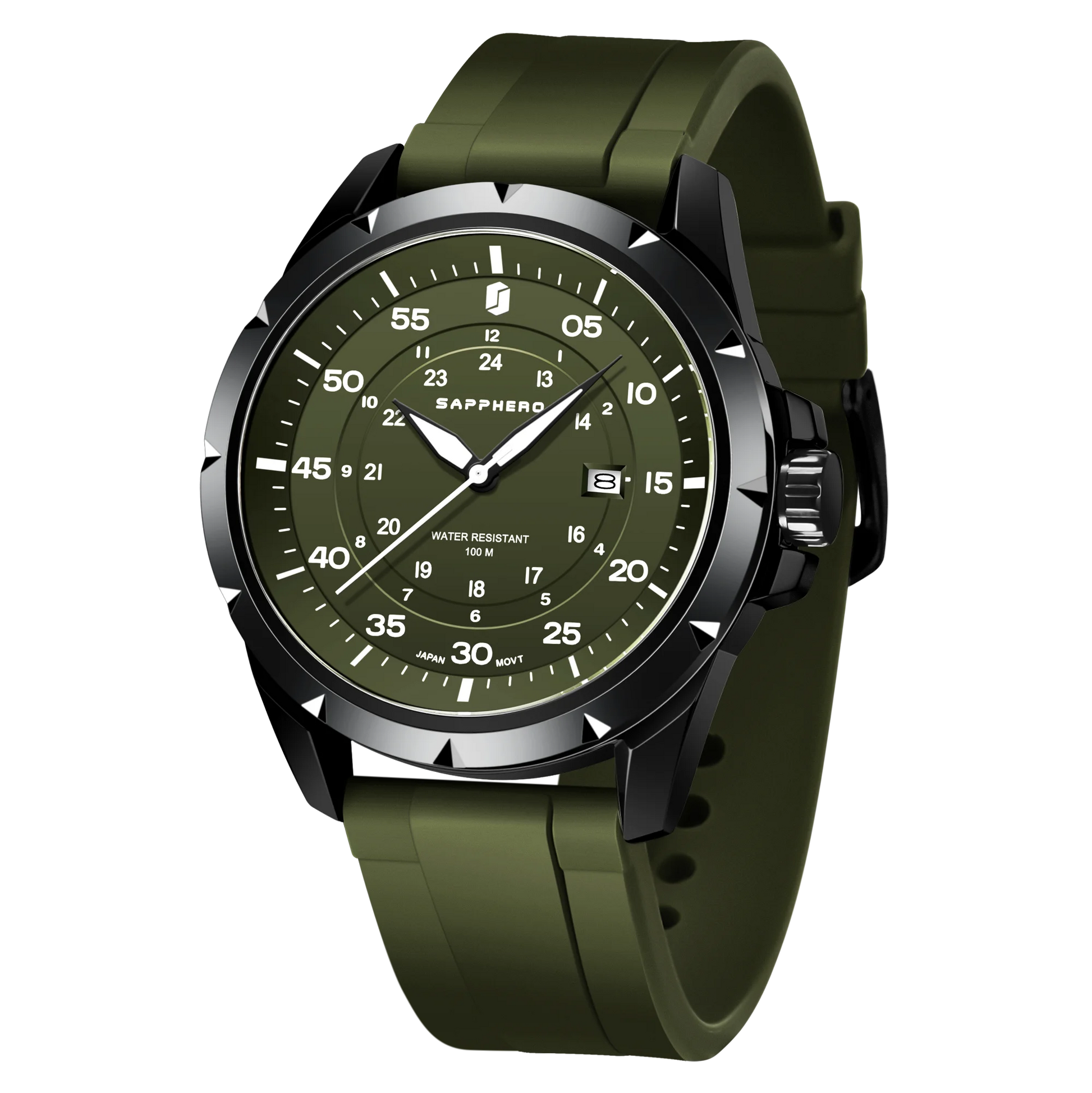 SAPPHERO Men Watch Luxury Quartz Clock 50M Waterproof Imported Movement Stainless Steel Watch Men's Gift Wristwatch