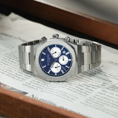 SAPPHERO Men's watch Stainless steel Waterproof men's watch Chronograph Business men's watch best gift clock