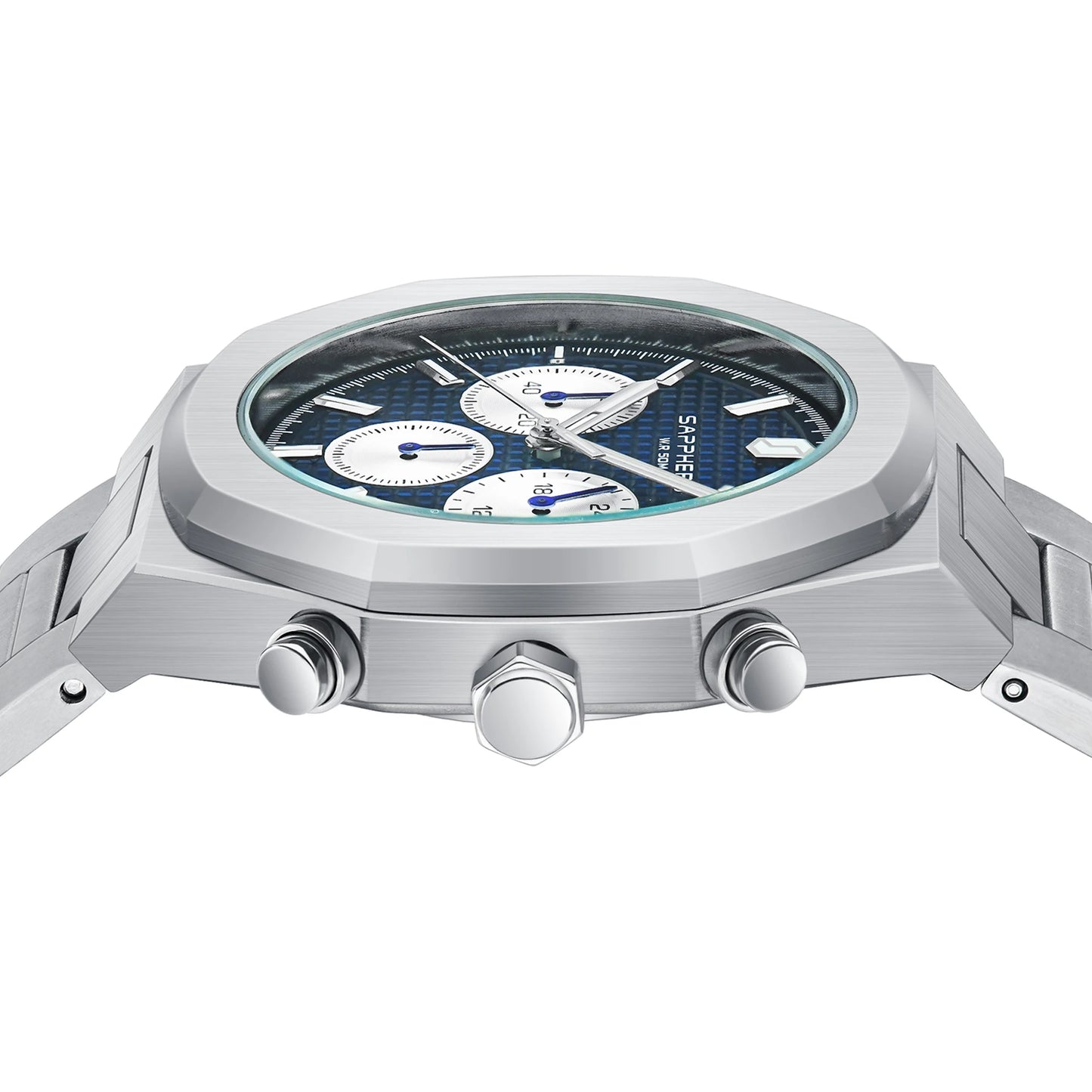 SAPPHERO Men's watch Stainless steel Waterproof men's watch Chronograph Business men's watch best gift clock