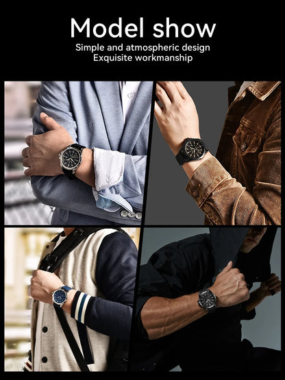 SAPPHERO Men Watch Luxury Quartz Clock 50M Waterproof Imported Movement Stainless Steel Watch Men's Gift Wristwatch